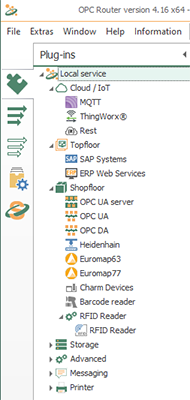 用于 OPC UA DA RFID 支持的 OPC Router插件